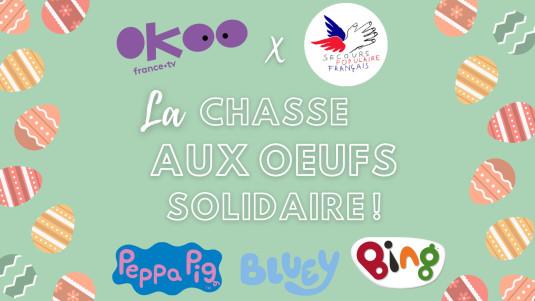 Okoo, la marque jeunesse de France Télévisions, et le Secours populaire organisent des chasses aux œufs dans 5 villes de France